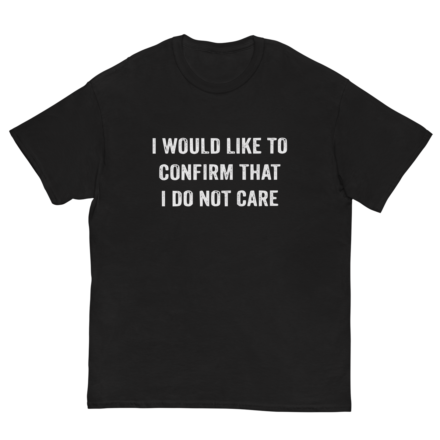 I Would Like To Confirm That I Do Not Care T-Shirt