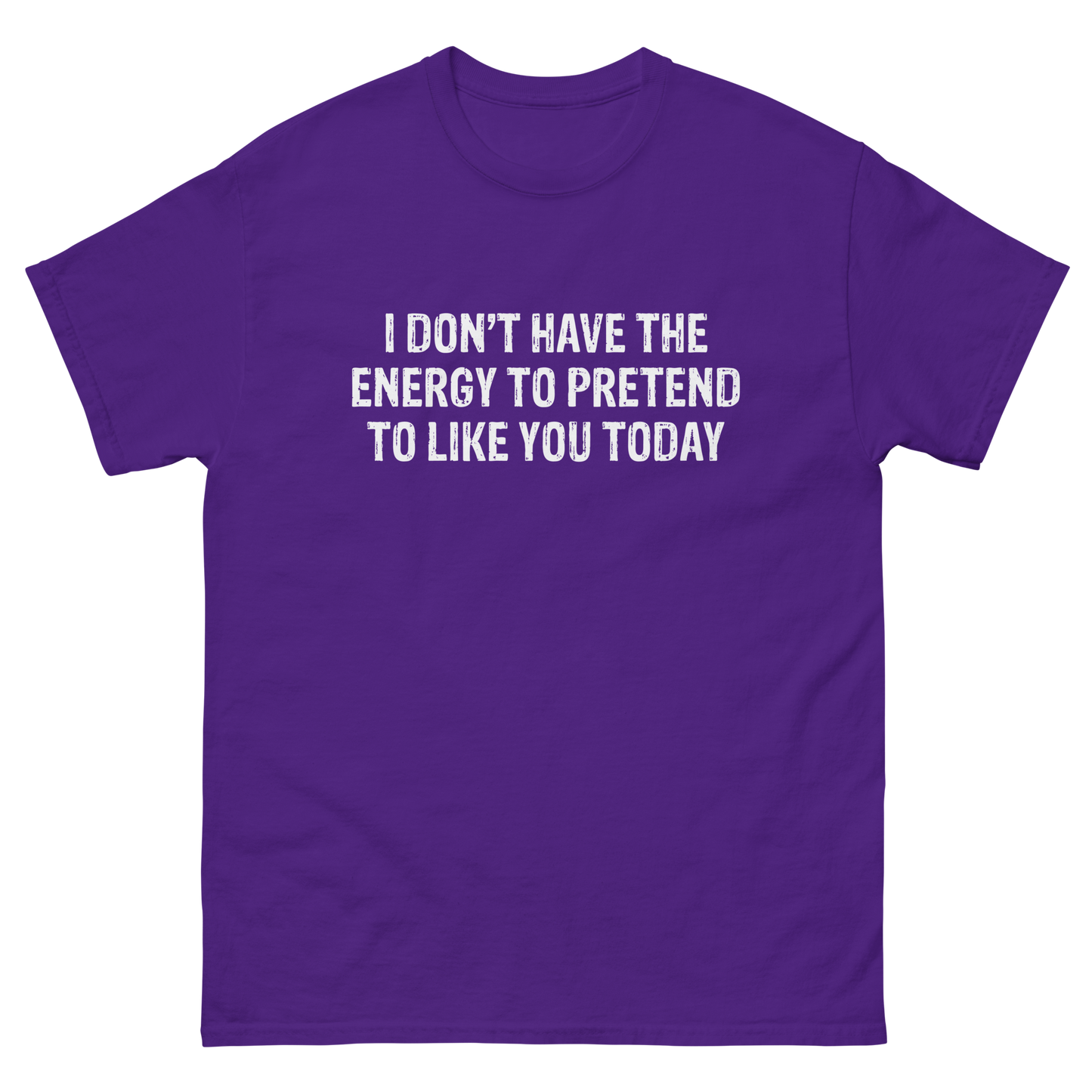 I Don't Have The Energy To Pretend To Like You Today T-Shirt